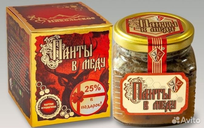 Панты Алтайского Марала в Меду(для мужчин и женщин