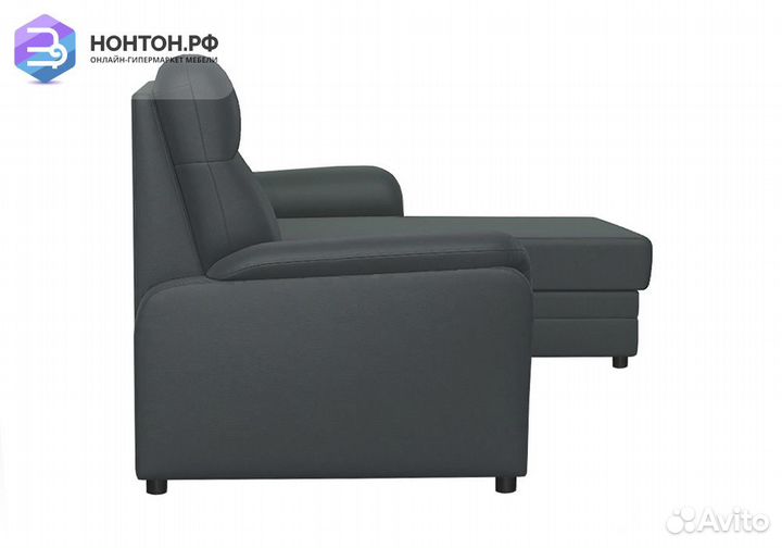 Диван угловой дельфин Омега 2-1 чёрный