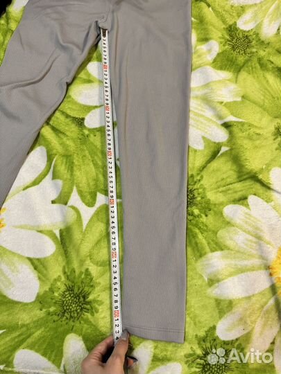 Лосины (леггинсы) на флисе утепленные в рубчик 48