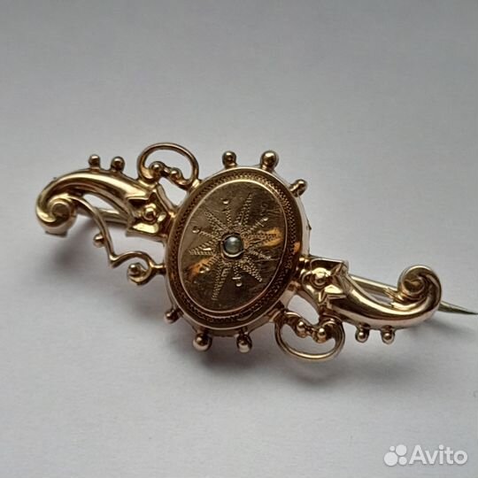 Антикварная брошка шаум гольд звезда
