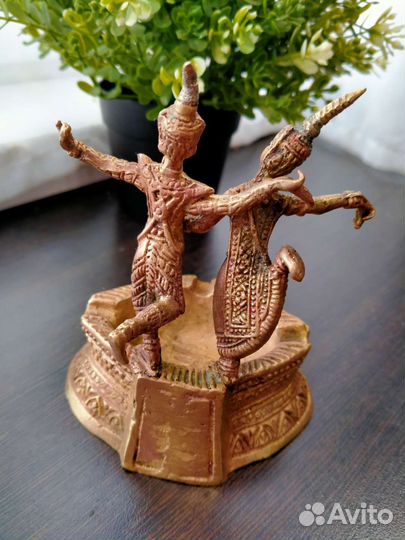 Статуэтка пепельница Камбоджа бронза винтаж