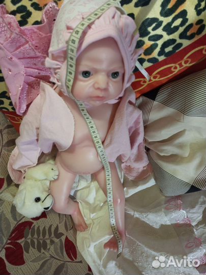 Кукла реборн полностью силиконовая девочка 55см