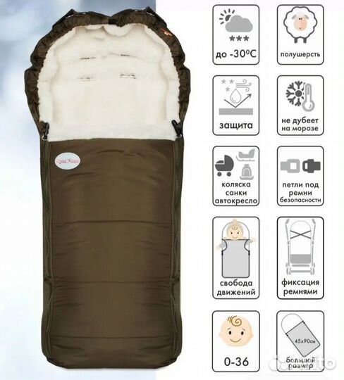 Зимний конверт в коляску