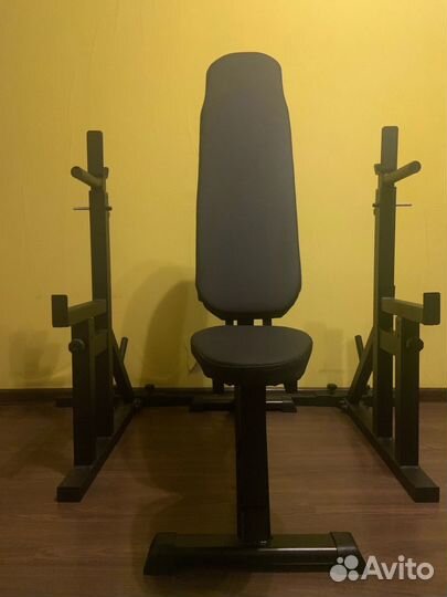 Стойки для жима штанги + штанга с блинами