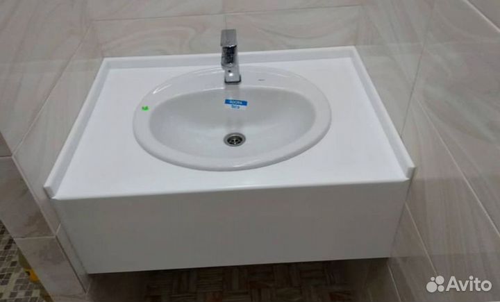 Столешница для ванной и кухни из искуственного кам