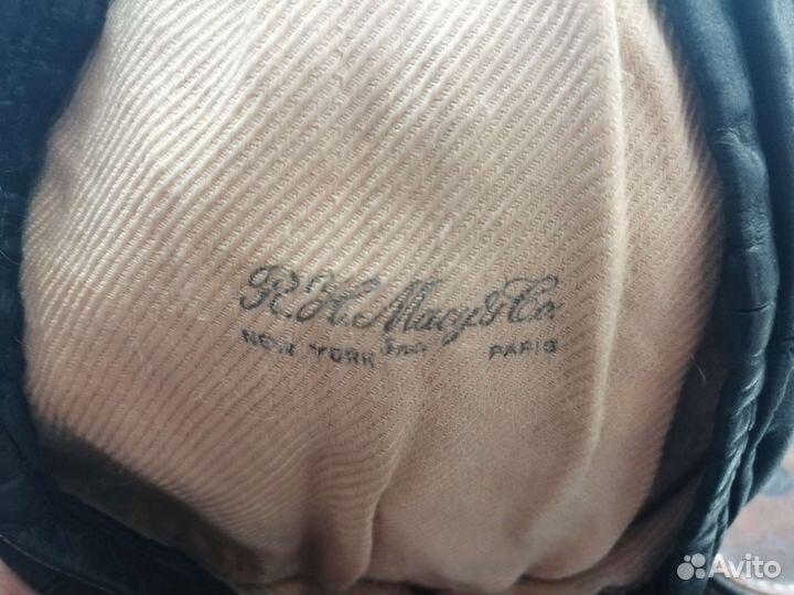 Старинный берет из кожи RH Macy & Co