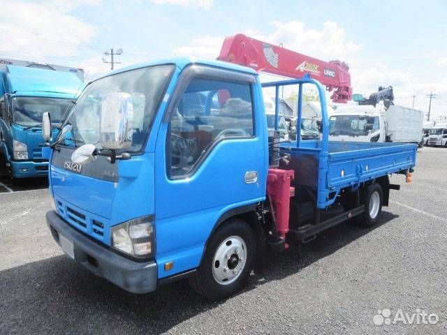 Бортовой грузовик Isuzu Elf с КМУ UNIC, 2006