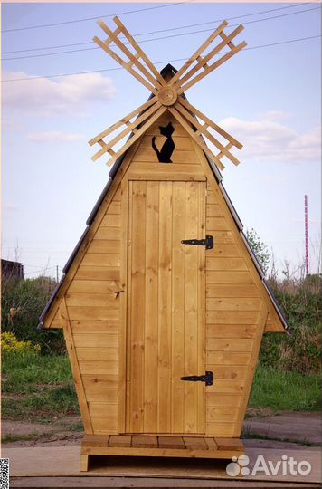 Дачный туалет деревянный PRO877