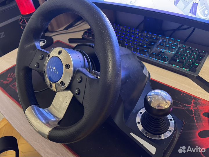 Игровой руль oklick w-3 sportline