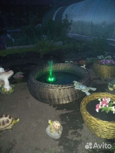 Пруд садовый из ротанга