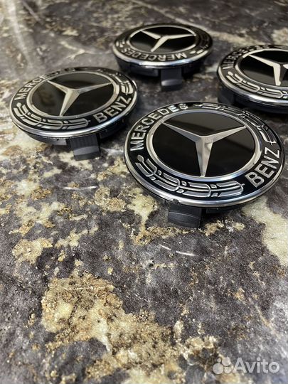 Колпачки на литые диски mercedes 75мм