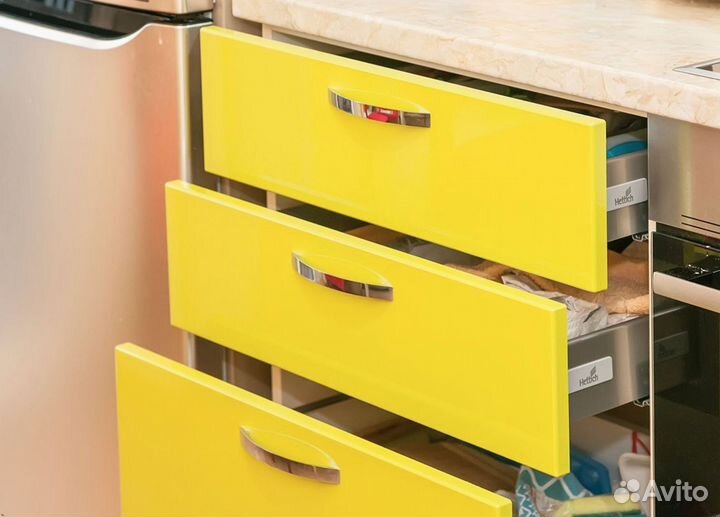 Кухня Жёлтая напрямую от фабрики на заказ