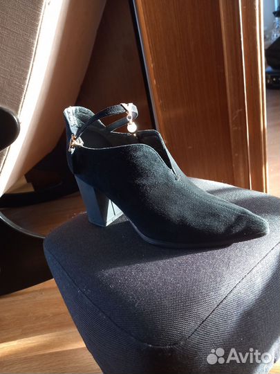 Ботильоны натуральная замша 39