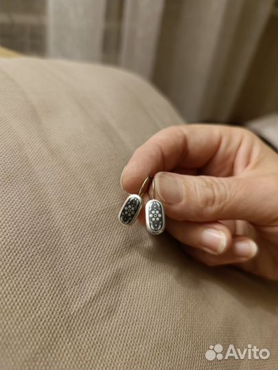 Серьги северная чернь СССР