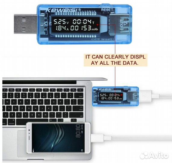 Вольтметр и амперметр USB тестер