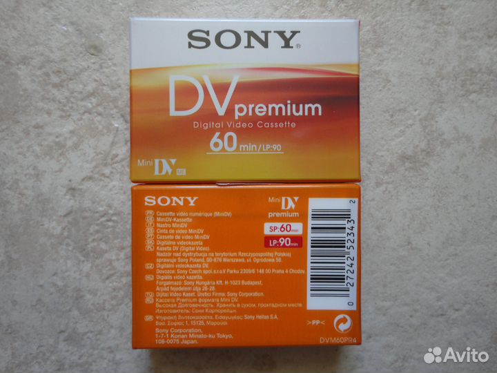 Видеокассеты Sony miniDV