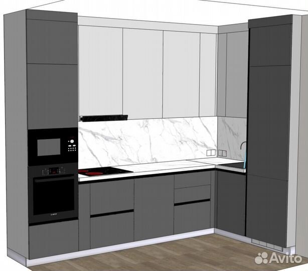 Кухонный гарнитур прямой