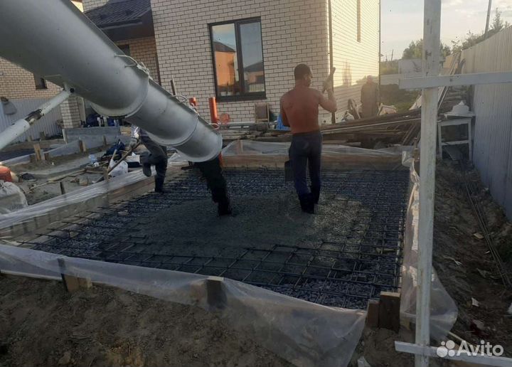 Заливка фундамента всех видов Отмостка