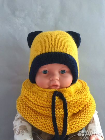 Шапочка двойная «Happy cat»