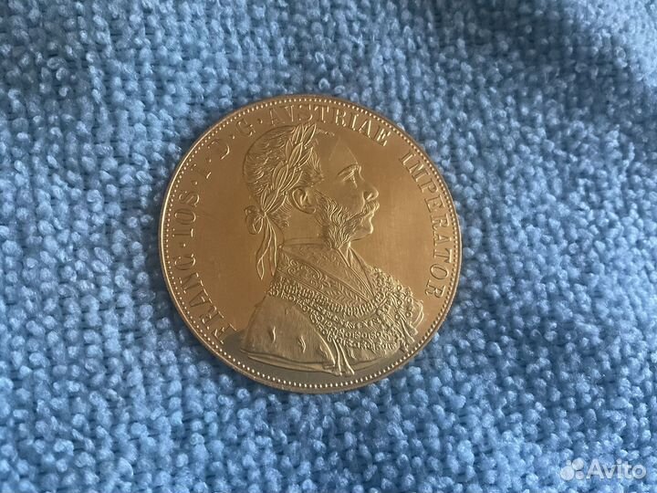 Золотая монета 986 пр.4 дуката 1915