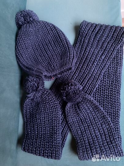 Комплект шарф и шапка объемные унисекс