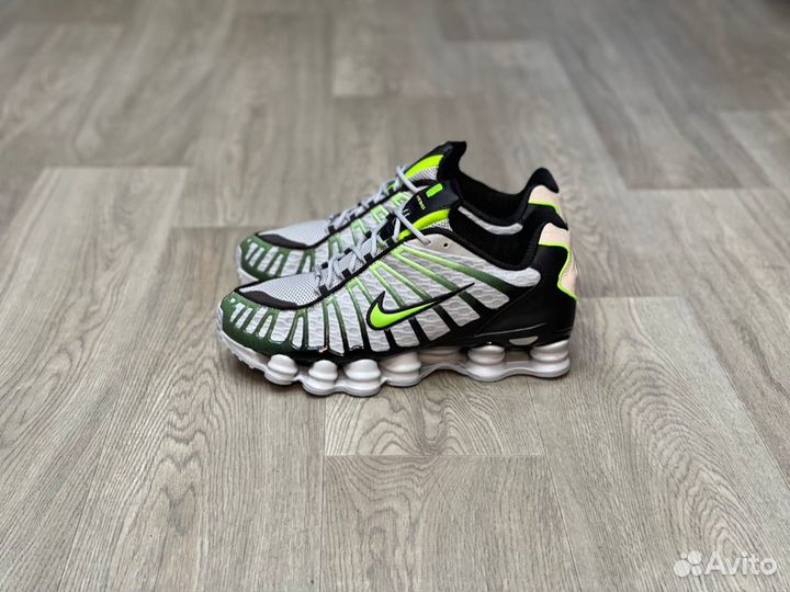 Кроссовки Nike Shox TL Wolf Grey Lime (41-45)