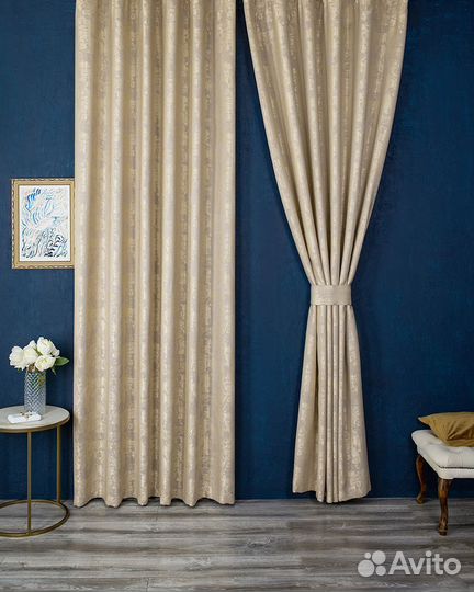 Шторы мрамор Зарина Золото