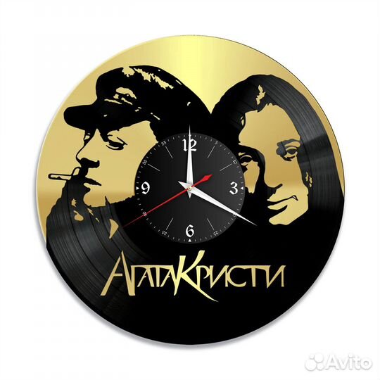 Часы настенные группа Агата Кристи из винила, №1