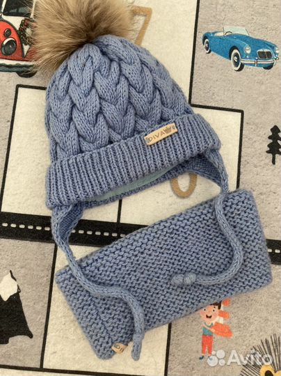 Комплект шапка и снуд детский
