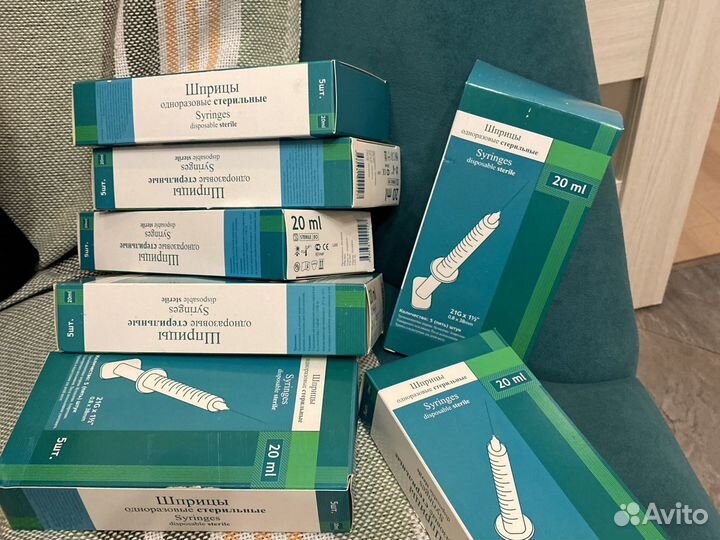 Медицинские шприцы стерильные одноразовые