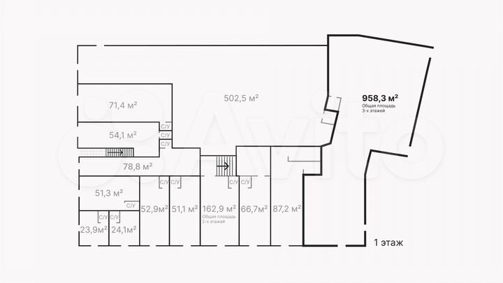 Готовый арендный бизнес, 958.3 м²