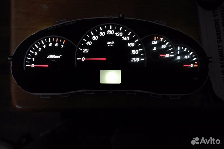 Пересвет приборной панели