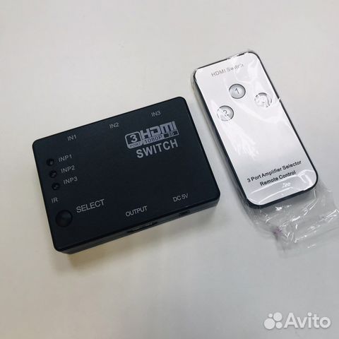 Разветвитель hdmi Swicth+Remote, 1 выход 3 входа