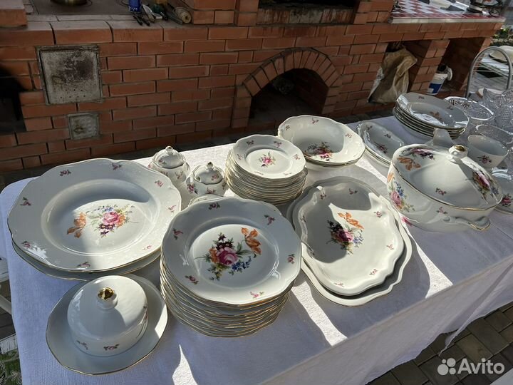 Сервиз столовый 12 персон Чехословакия