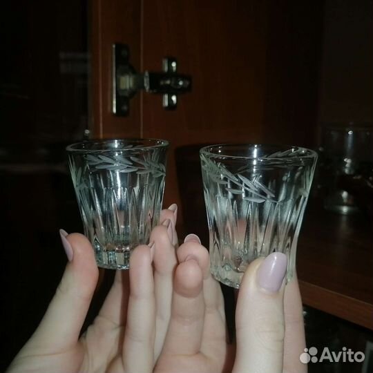 Стопки хрустальные, 2 штуки
