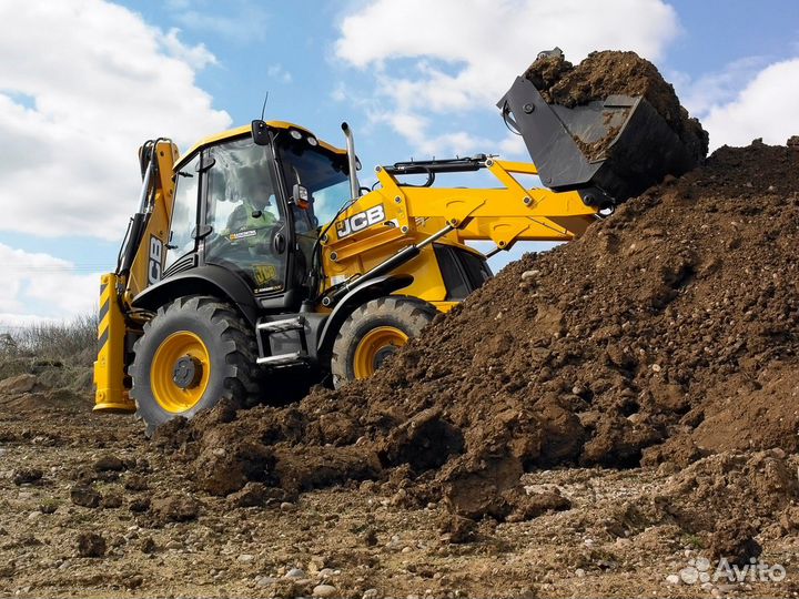Аренда экскаватора погрузчика услуги трактора
