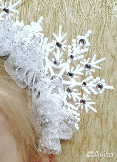 Ободок снежинка