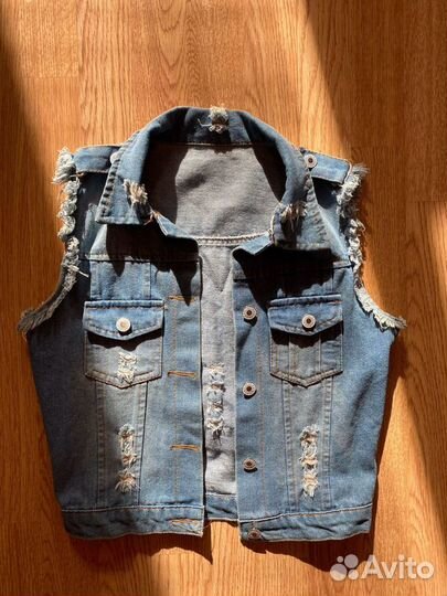 Джинсовка женская с принтом Микки маус