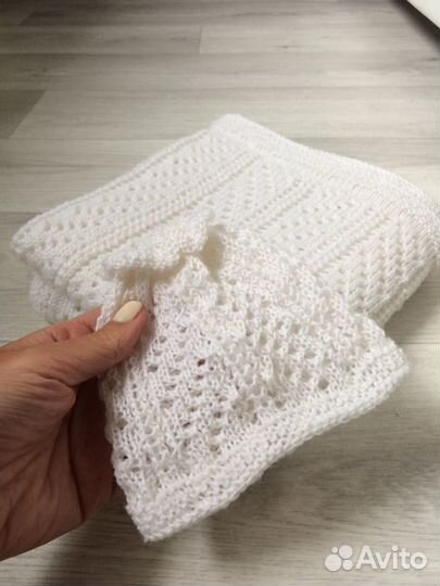 Плед детский вязаный