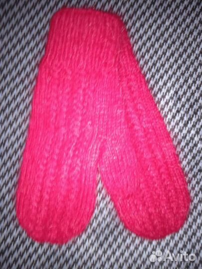 Варежки женские из пуха норки