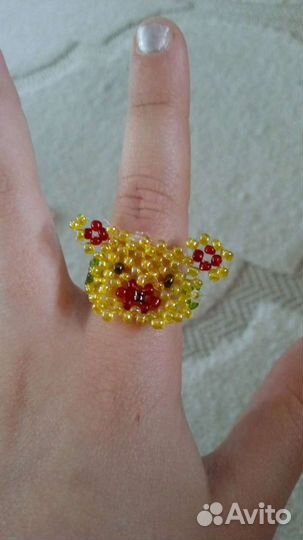 Кольцо из бисера