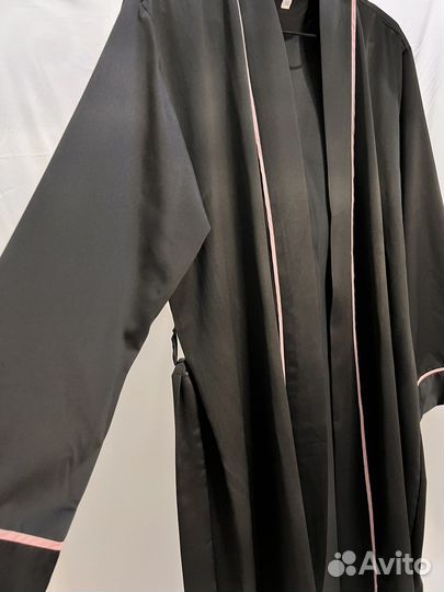 Атласный халат длинный