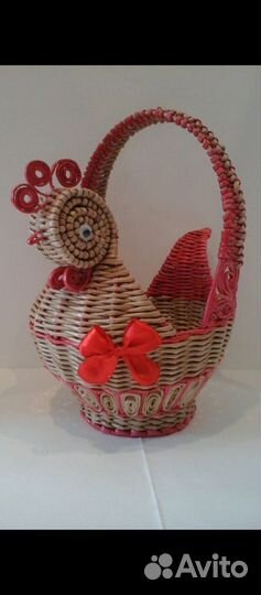 Корзинка курочка, пасхальная курочка, конфетница