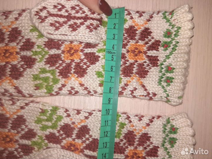 Варежки из натуральной шерсти