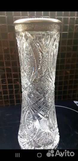 Хрустальная ладья,ваза для цветов