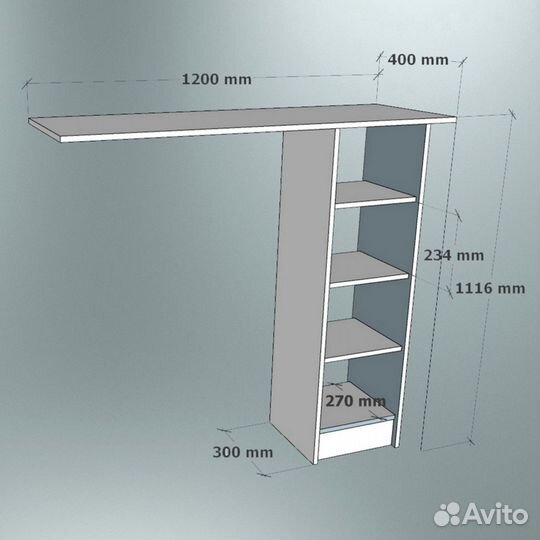 Барный стол Эстетика Вкуса 120х40х112