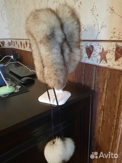 Шапка ушанка женская песец