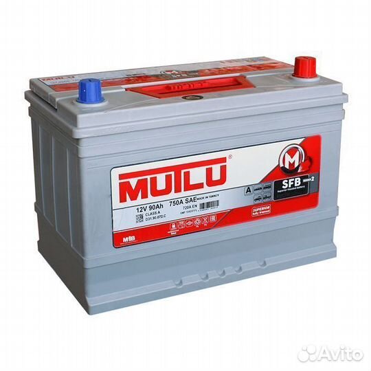 Аккумулятор mutlu SFB 90 А/ч обр SMF59018 353x175x