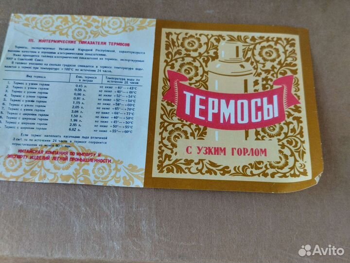 Колба для термоса СССР