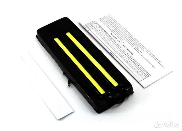 Дневные ходовые огни 12V COB метал. корпус 175 мм